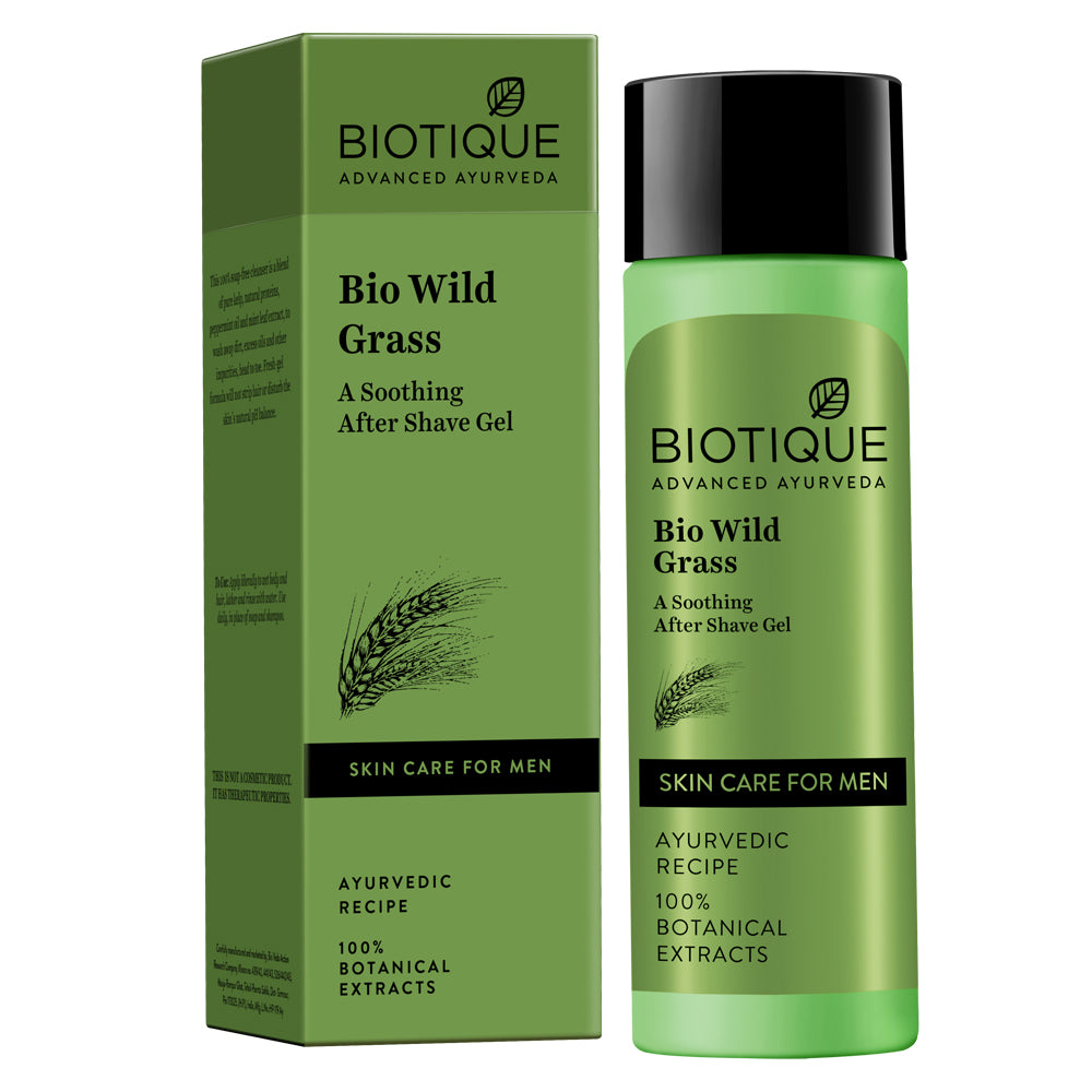 Biotique Bio Wild Grass A Soothing After Shave Gel For Men  Grab2Buy Biotique Grab2Buy