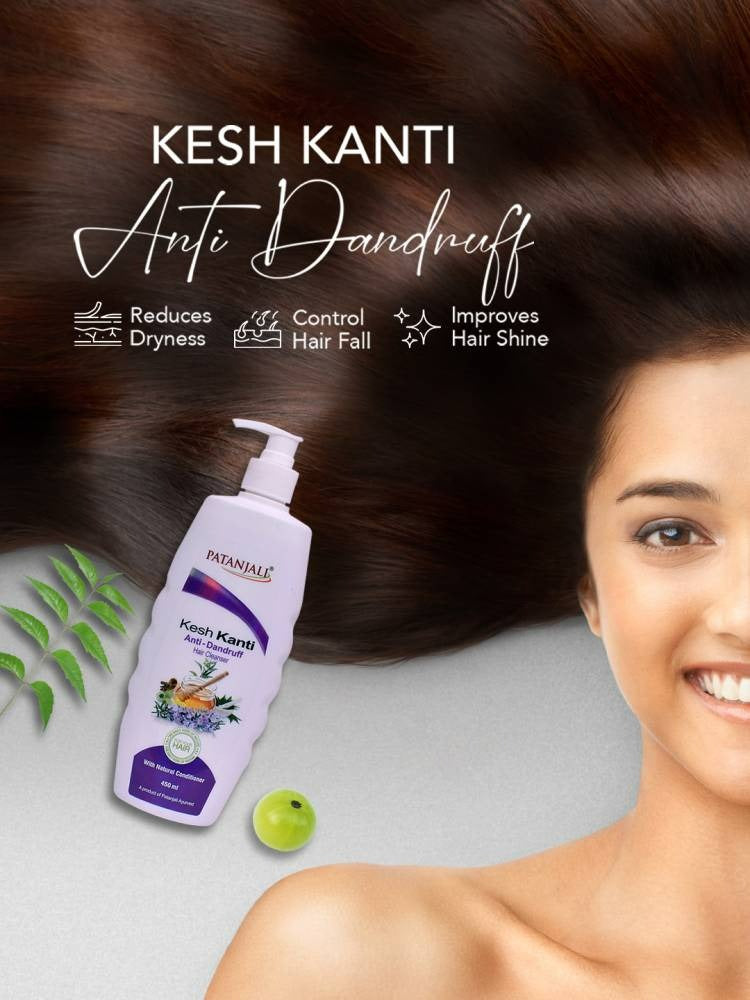 Patanjali Kesh Kanti Anti Dandruff Shampoo | Herbal Dandruff Control & Scalp Care Shampoo 