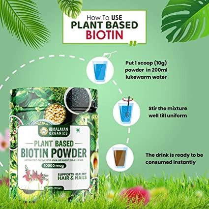 Himalayan Organics Plant Based Biotin 10000mcg Capsules - Grab2buy