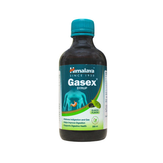 Himalaya Gasex Syrup Elaichi | Cardamom-Flavoured Ayurvedic Gas & Bloating Relief 