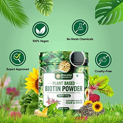 Himalayan Organics Plant Based Biotin 10000mcg Capsules - Grab2buy