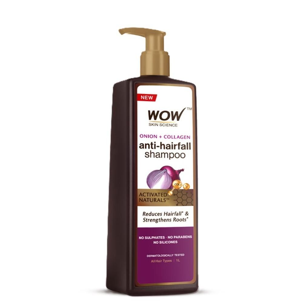 Wow Skin Science Onion & Collagen Anti Hairfall Shampoo For Strenghtens Roots & Prevents Hair Breakage  Grab2Buy Wow Skin Science Grab2Buy