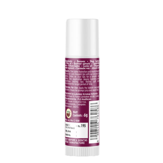 Lakshmi Krishna Naturals Beetroot Lip Balm - Grab2buy