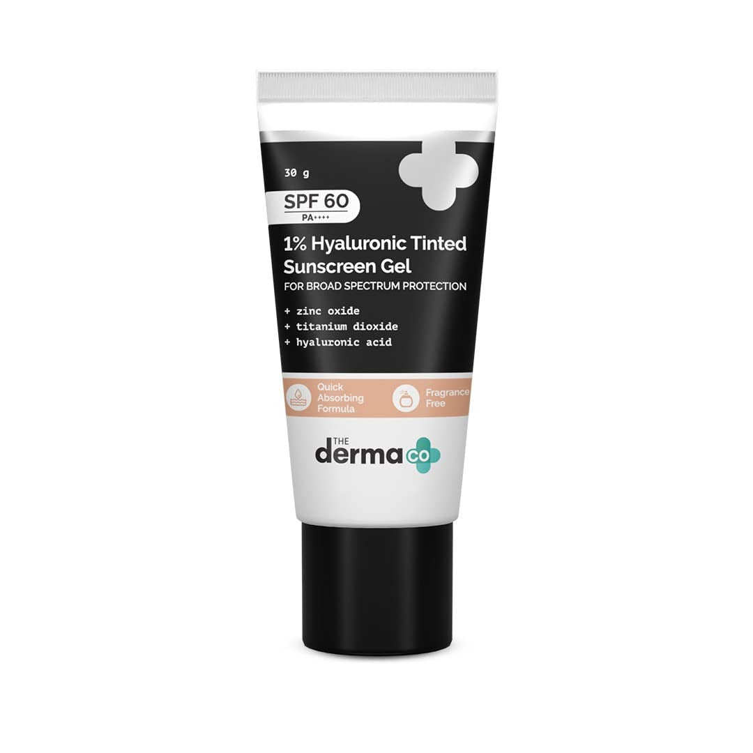 The Derma Co 1% Hyaluronic Tinted Sunscreen Gel  Grab2Buy The Derma Co Grab2Buy