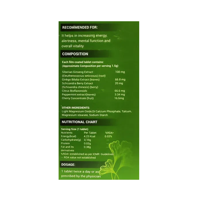 LDD Bioscience Homeopathy Ginseng GB Plus Tablets 