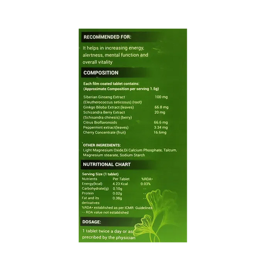 LDD Bioscience Homeopathy Ginseng GB Plus Tablets 
