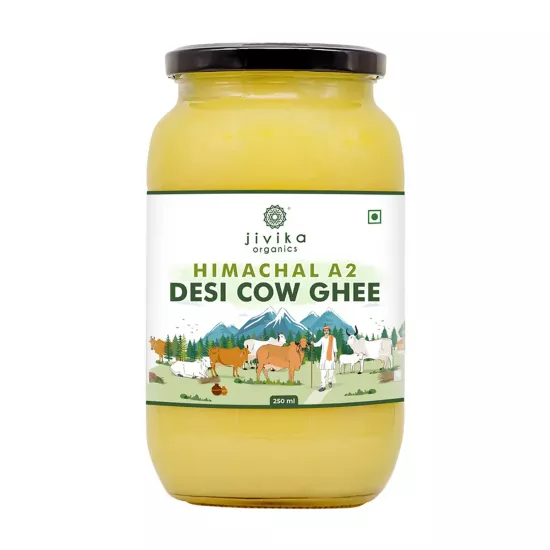 Jivika Naturals A2 Desi Cow Ghee | 100% Desi Gir Cow Ghee | A2 Milk Certified Ghee 