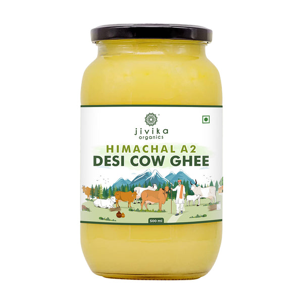 Jivika Naturals A2 Desi Cow Ghee | 100% Desi Gir Cow Ghee | A2 Milk Certified Ghee 