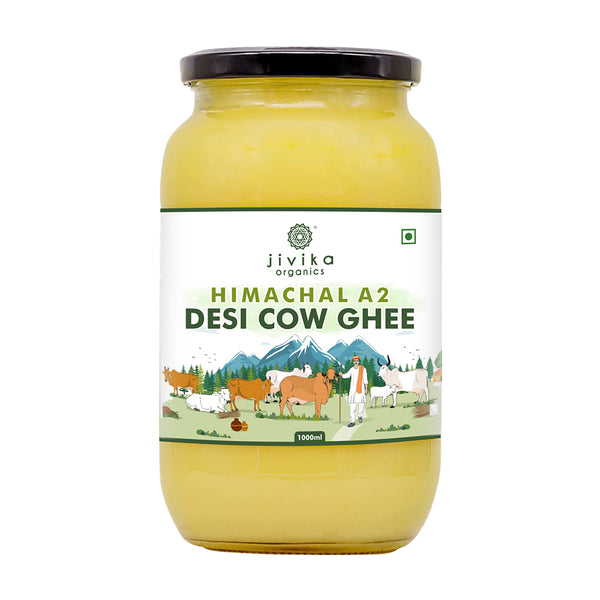 Jivika Naturals A2 Desi Cow Ghee | 100% Desi Gir Cow Ghee | A2 Milk Certified Ghee 