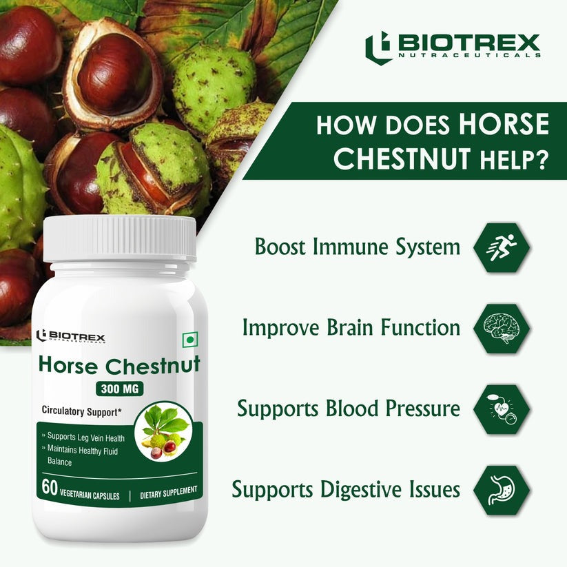 Biotrex Horse Chestnut 300Mg Veg Capsules 