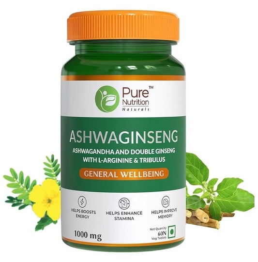 Pure Nutrition Ashwaginseng Veg Tablets 