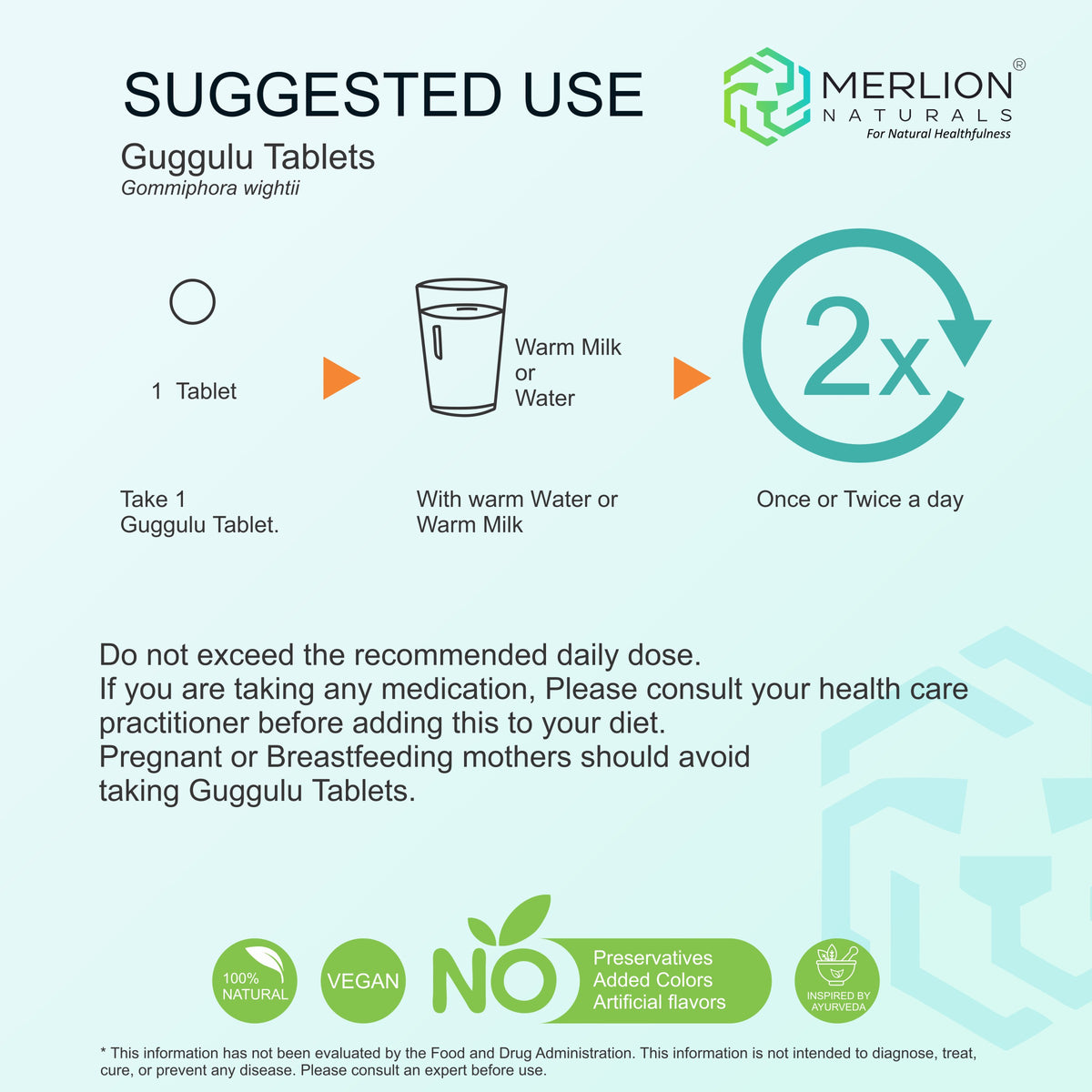 Merlion Naturals Guggulu 500mg Tablets 