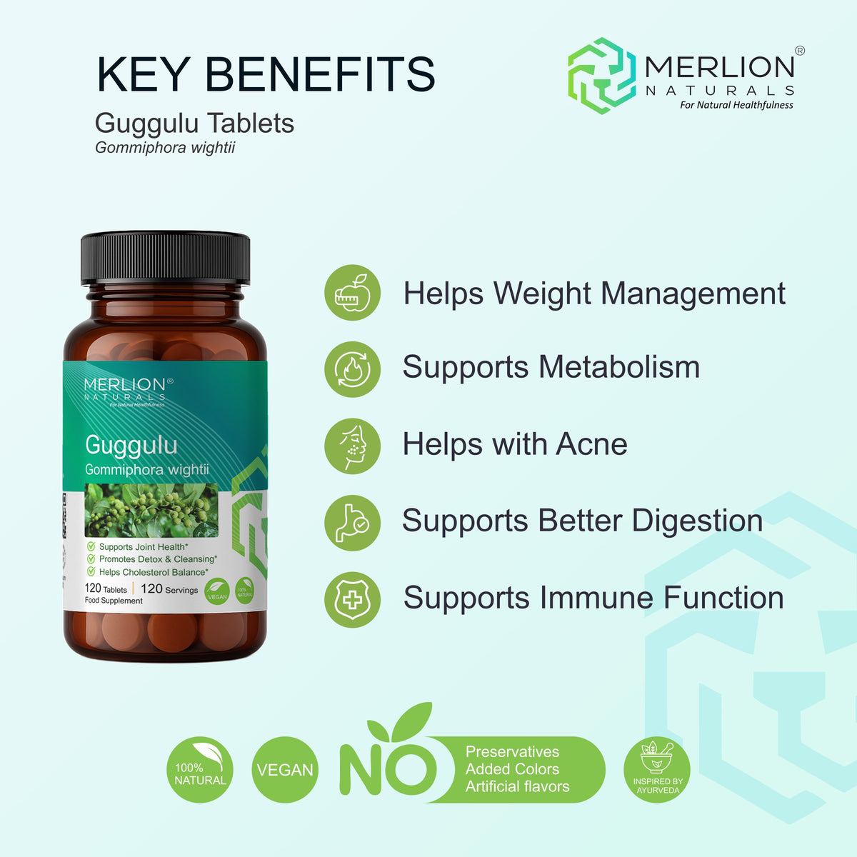 Merlion Naturals Guggulu 500mg Tablets 