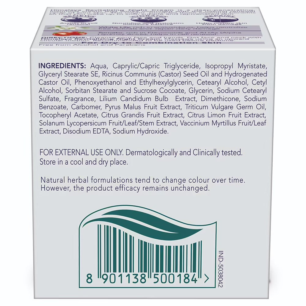 Himalaya Revitalizing Night Cream | Ayurvedic Overnight Repair Cream for Youthful Skin 