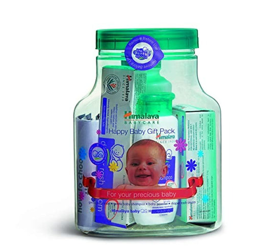 Himalaya Babycare Gift Jar | Baby Soap, Shampoo, Rash Cream & Powder Set | Complete Newborn Gift 