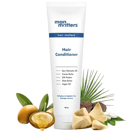 Man Matters Hair Conditioner For Men With Silk protein, Shea butter, Argan Oil, Cocoa Butter, & Saw Palmetto Oil. - Limited Time Offer 