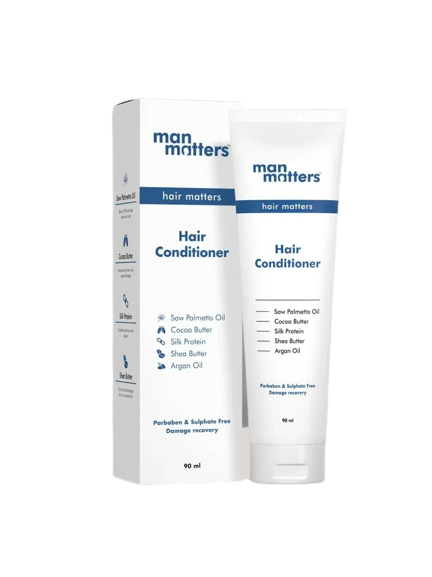 Man Matters Hair Conditioner For Men With Silk protein, Shea butter, Argan Oil, Cocoa Butter, & Saw Palmetto Oil. - Limited Time Offer 