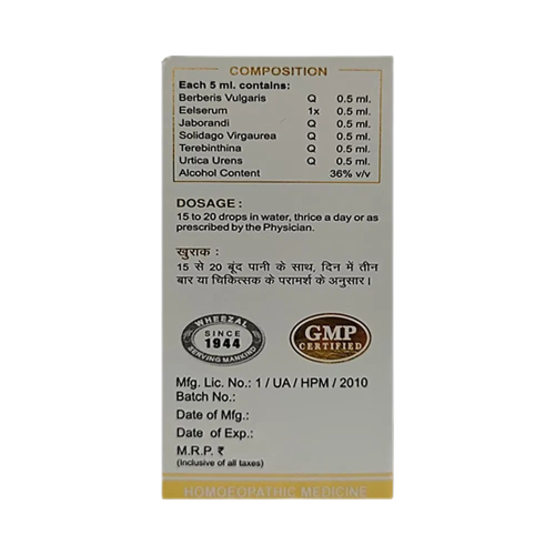 Wheezal Homeopathy WG-2 Gold Drops 