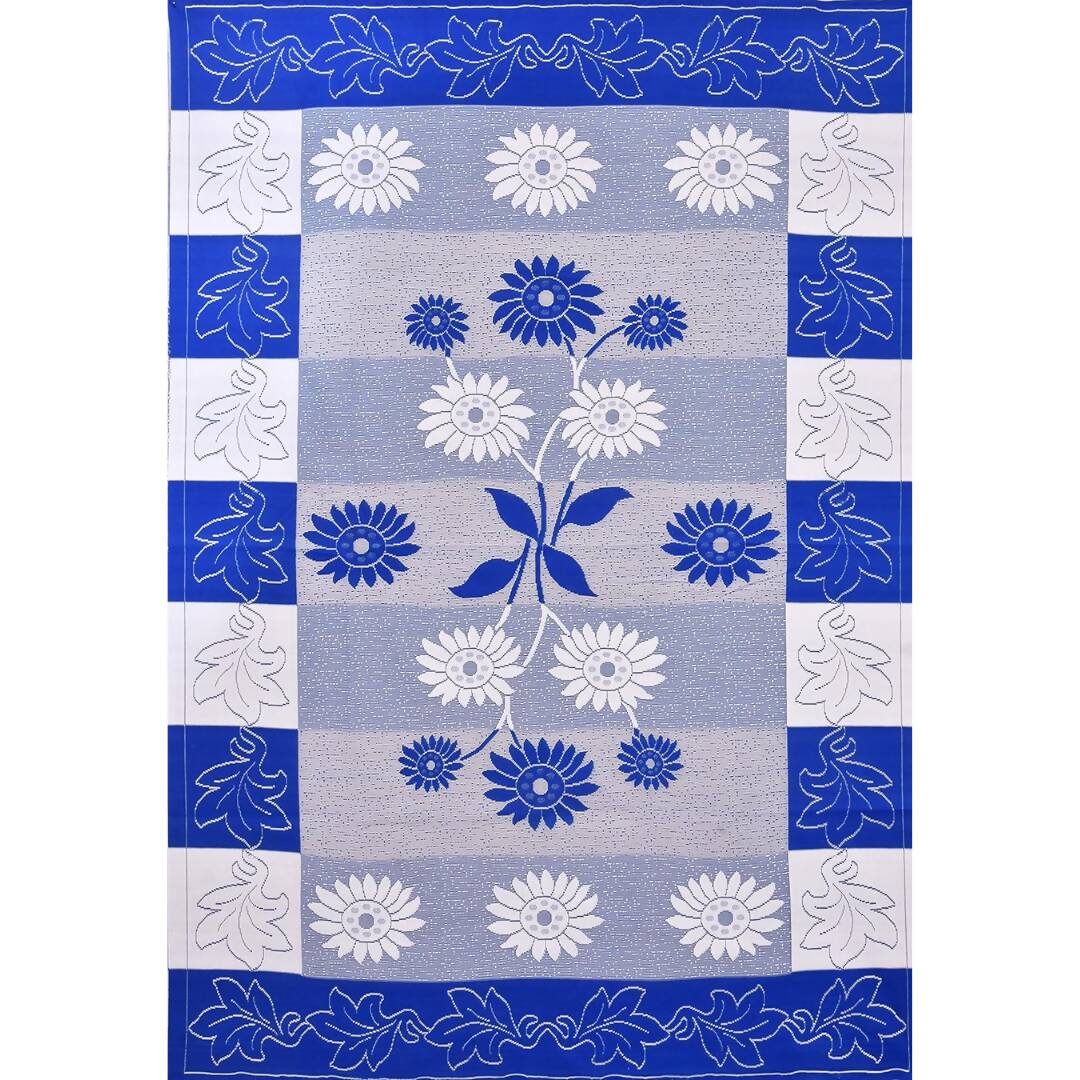 Yellow Weaves Designer Center 4 Seater Table Cover - Blue  Grab2Buy Generic Grab2Buy