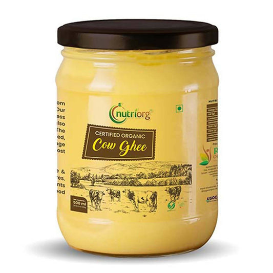 Nutriorg Certified Organic Cow Ghee | 100% Pure Cow Ghee | Premium & Authentic Ghee 