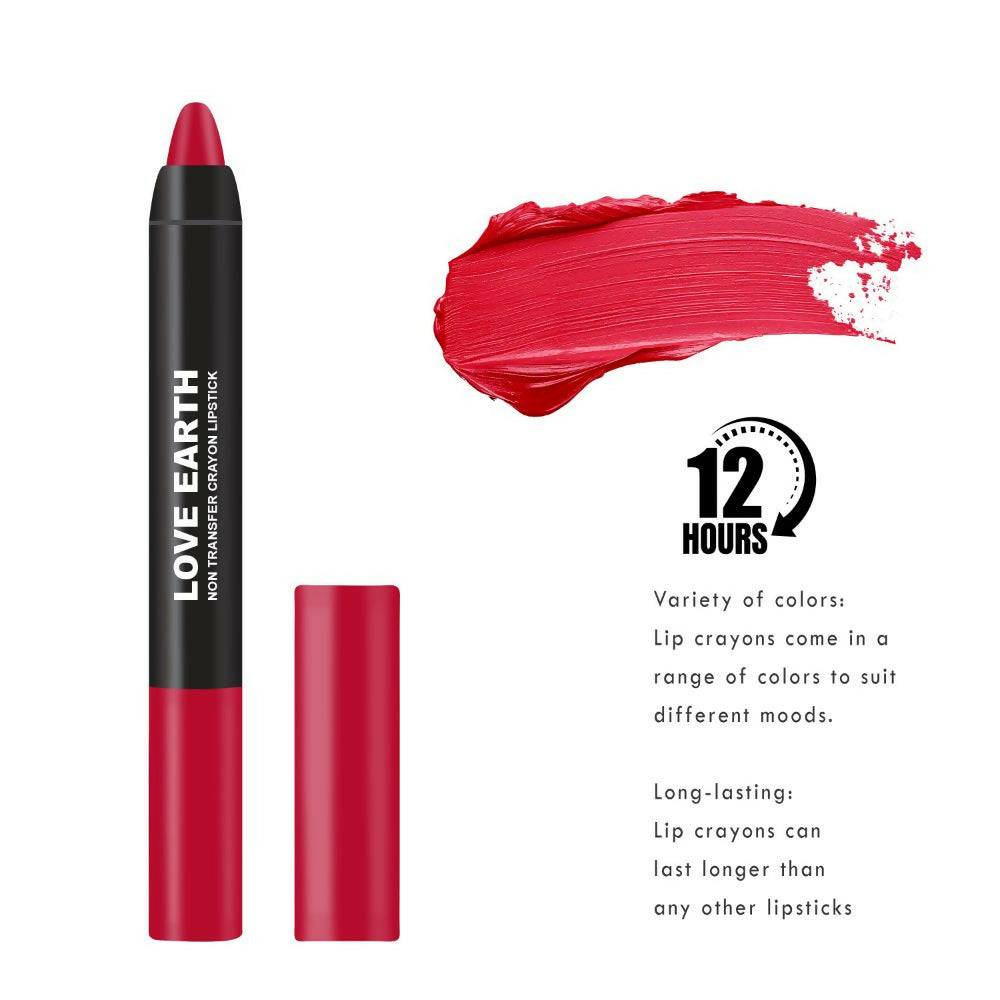 Love Earth Non Transfer Crayon Lipstick-Firewood 