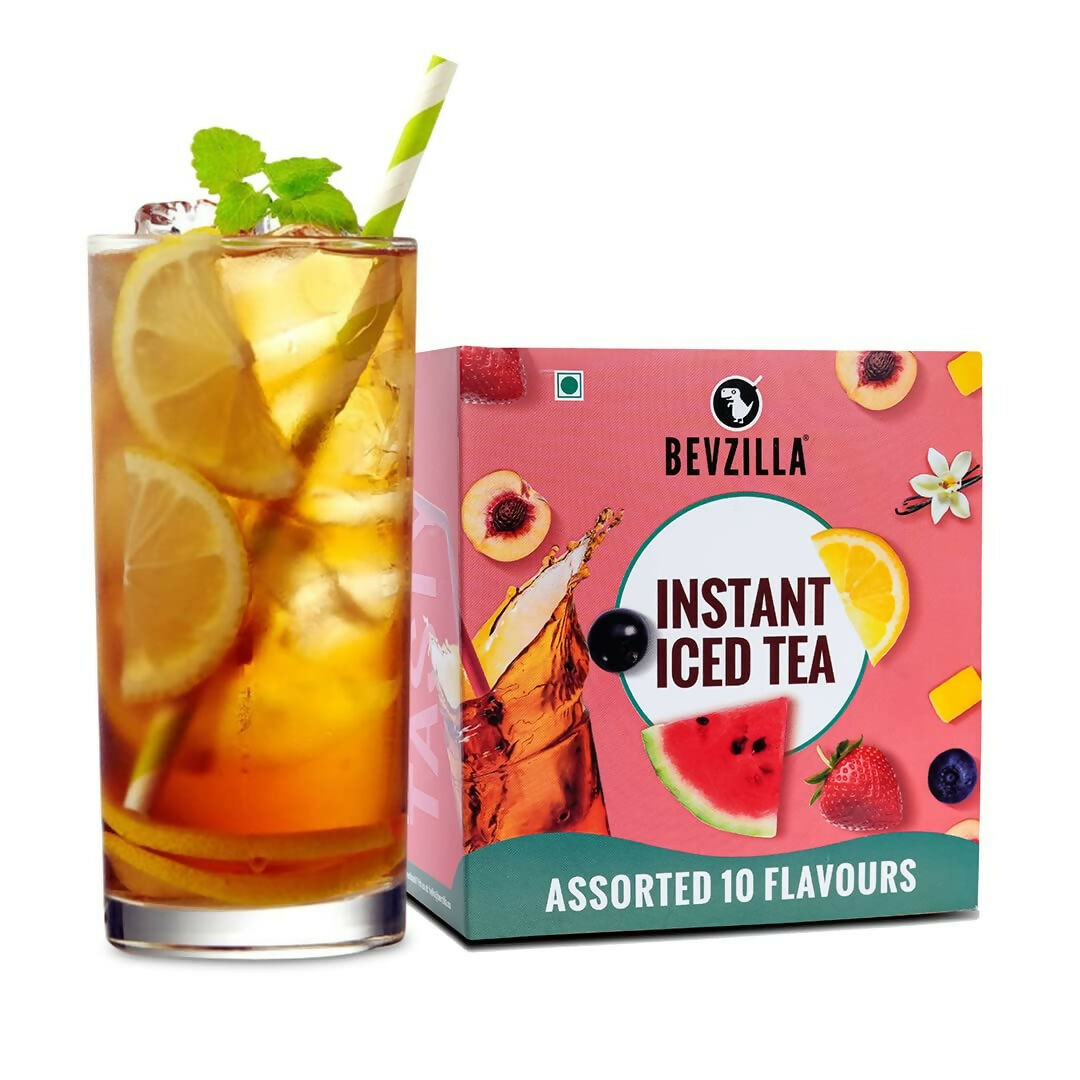 Bevzilla Instant Iced Tea Powder - Assorted 10 Flavours 