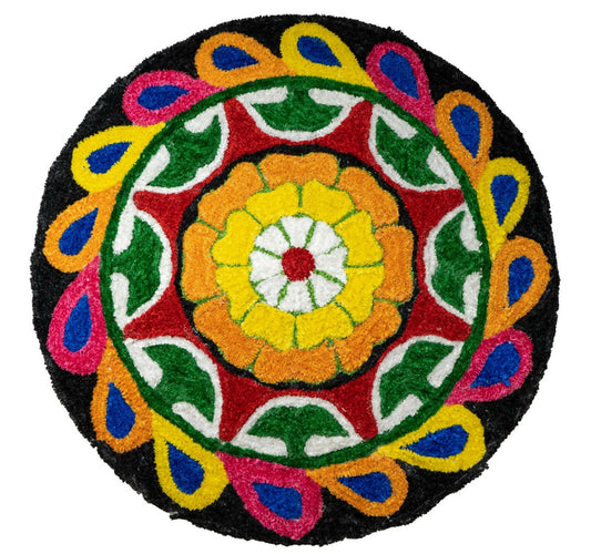 Kundan HandiKrafts Flower Mat Design 1 - Readymade - Grab2buy