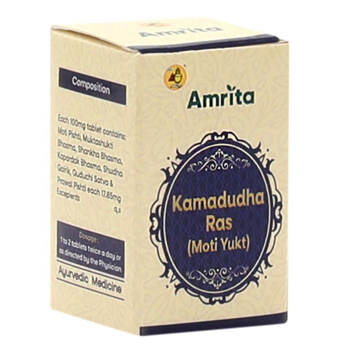 Amrita Kamdudha Ras Moti Tablets 