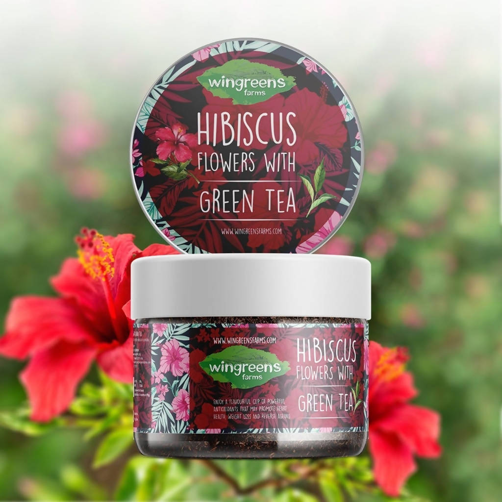 Wingreens Farms Hibiscus Flowers With Green Tea  Grab2Buy Wingreens Farms Grab2Buy