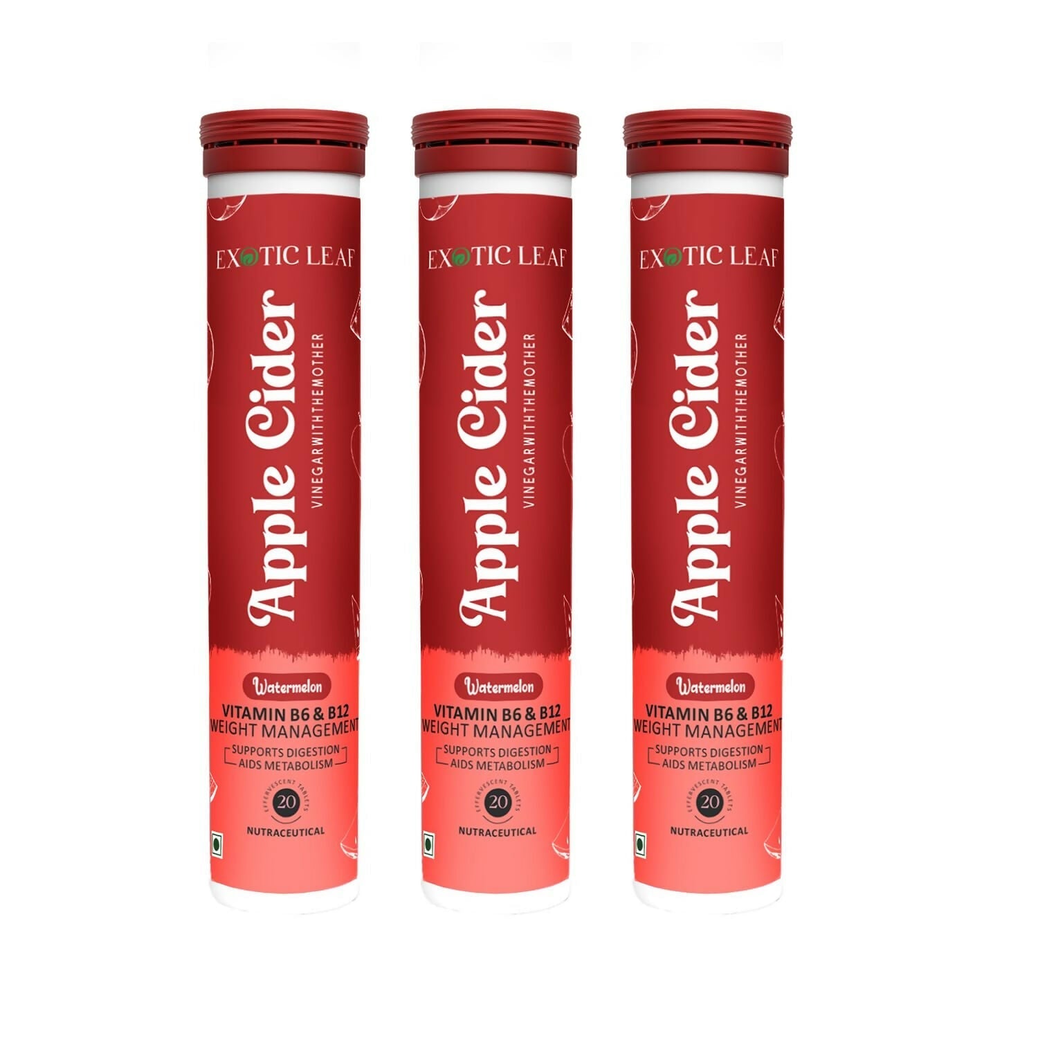 Exotic Leaf Watermelon Apple Cider Vinegar Tablets 