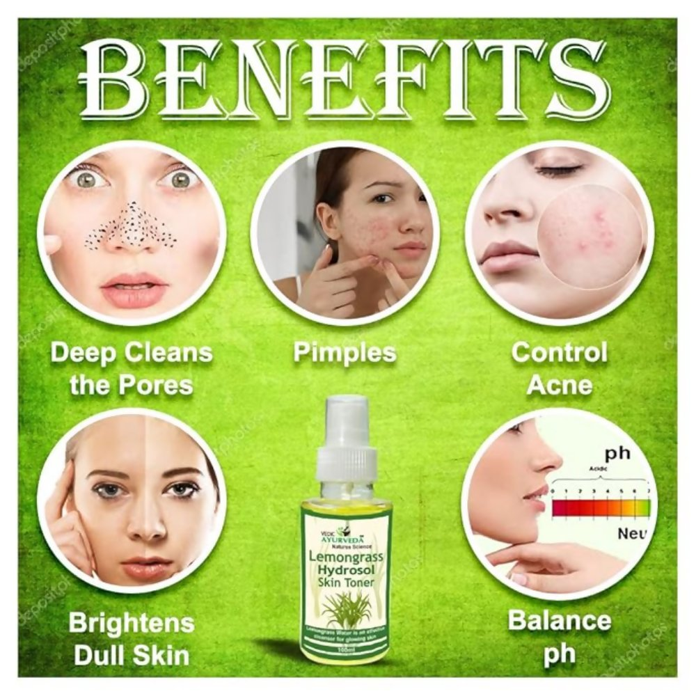 VedicAyurveda Lemongrass Hydrosol Skin Toner  Grab2Buy VedicAyurveda Grab2Buy