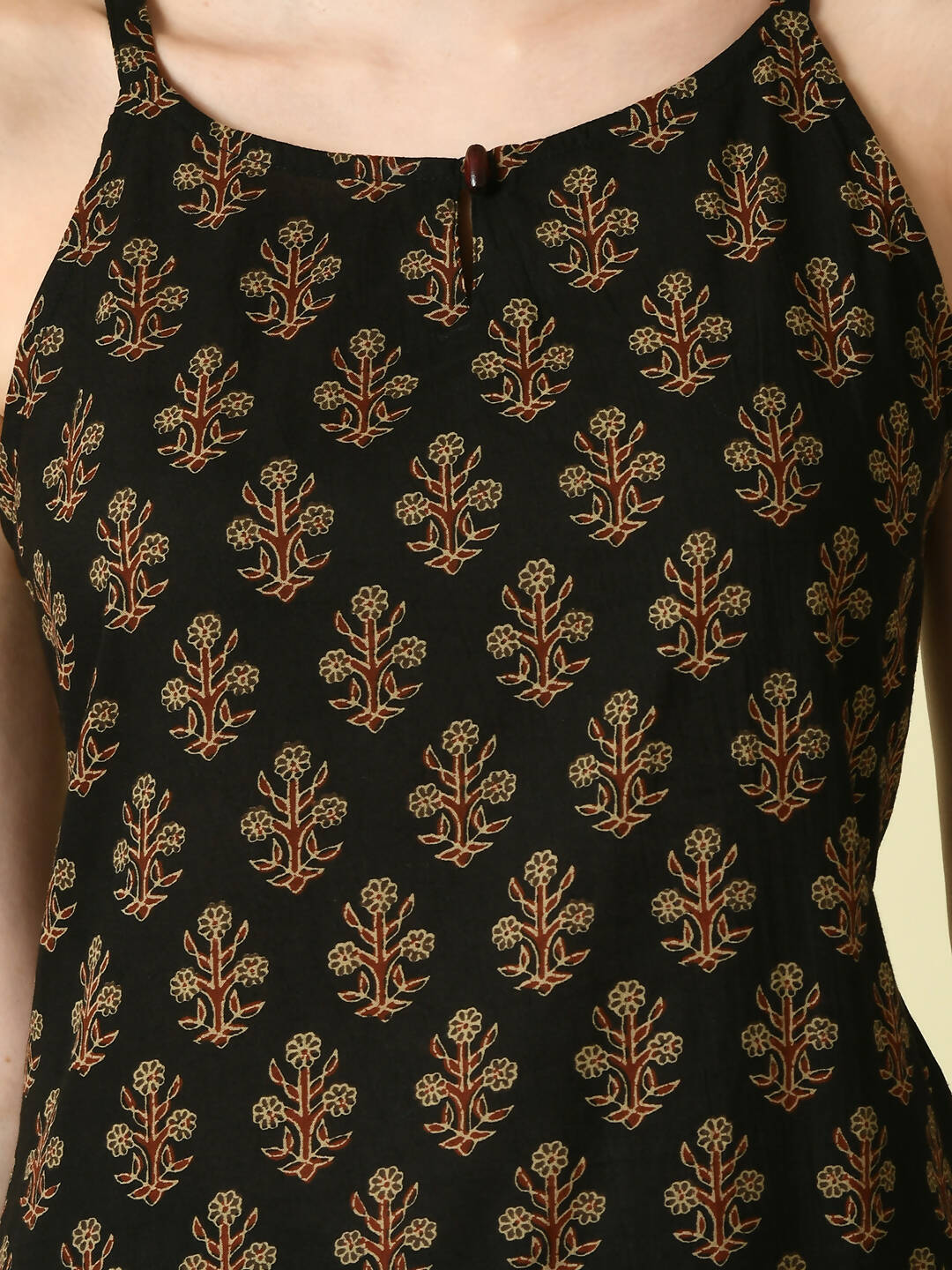 Myshka Women's Black Printed Kurta With Trouser