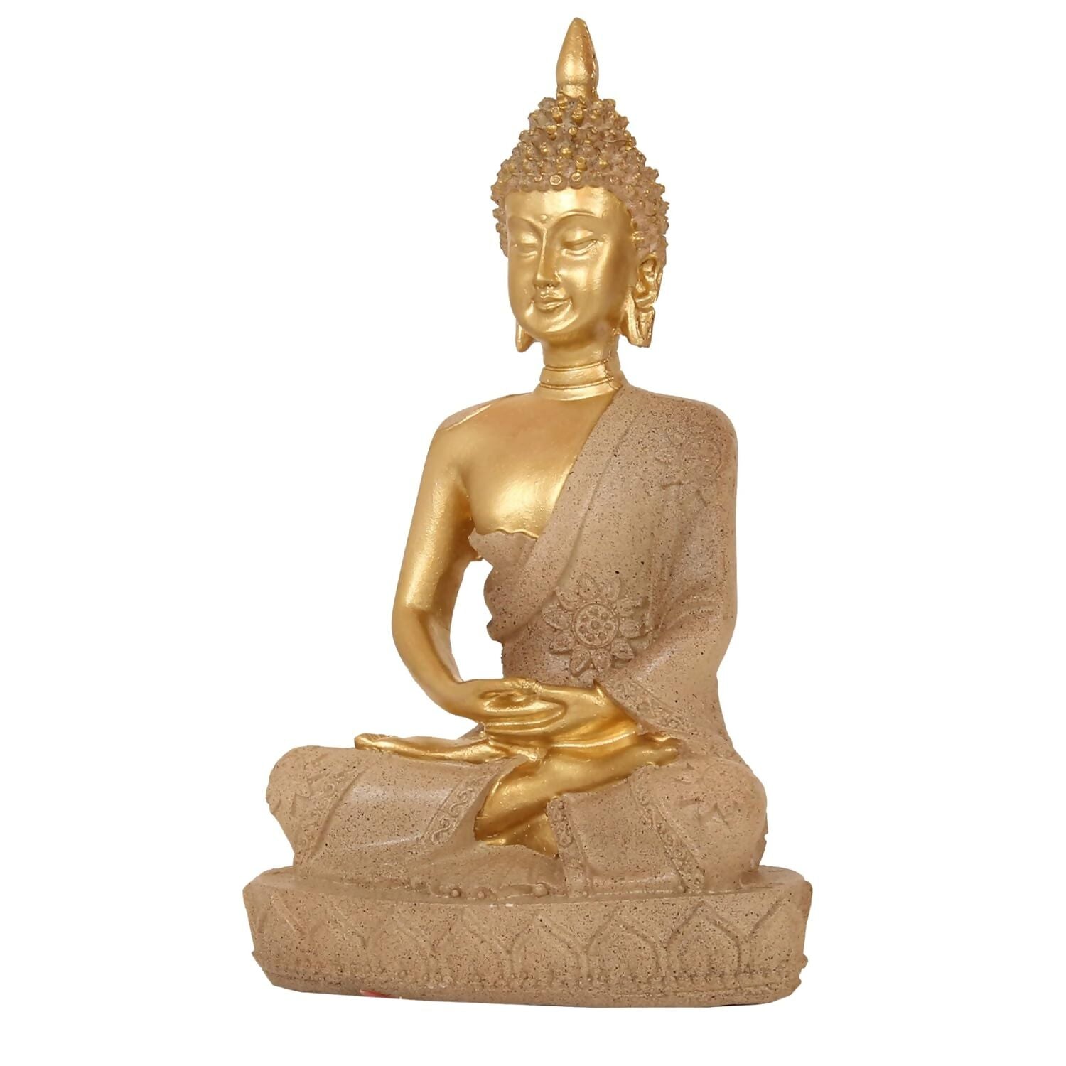 Tied Ribbons Lord Buddha Meditating Statue Idol - Grab2buy