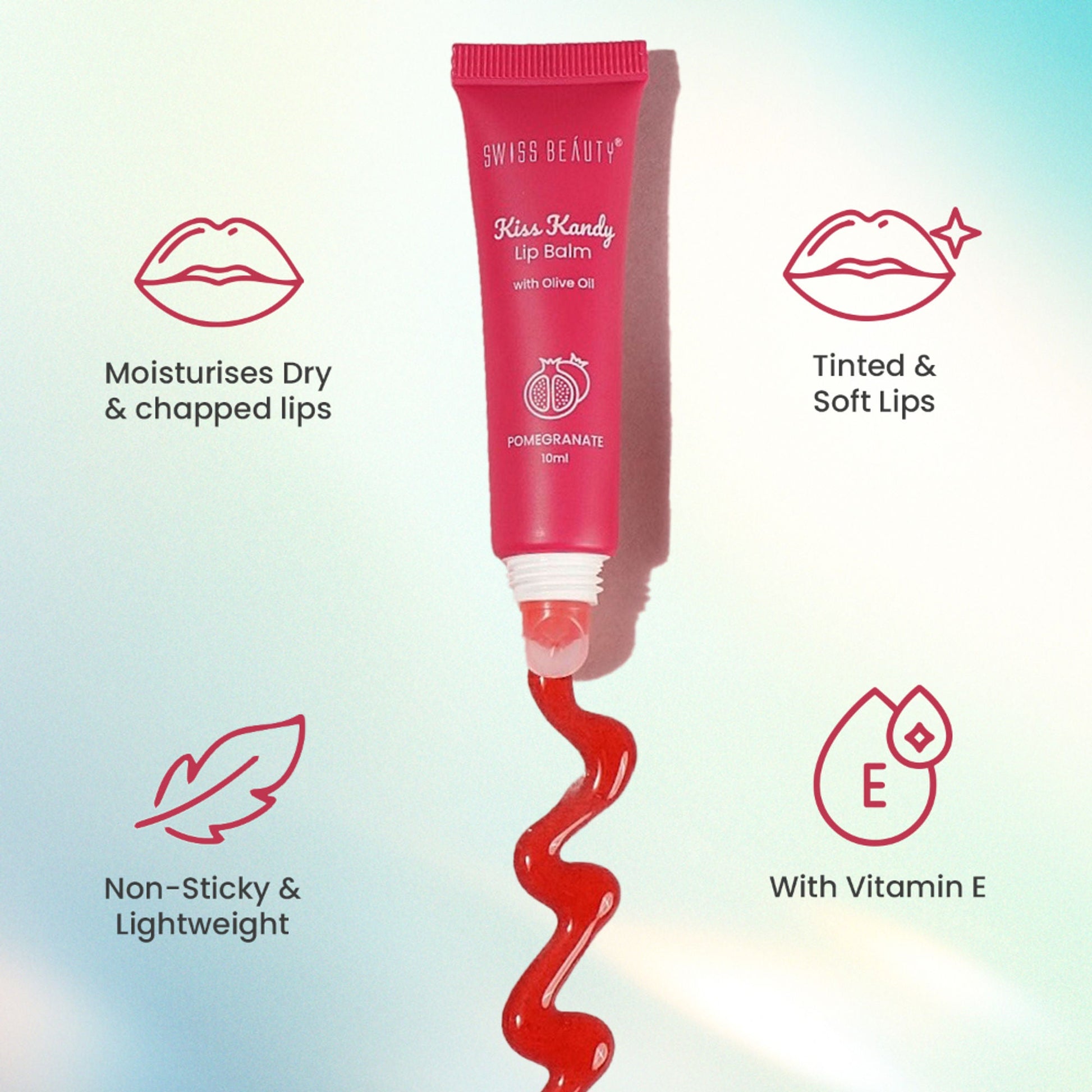 Swiss Beauty Kiss Kandy Tinted Lip Balm | Non-Sticky with Olive Oil & Vitamin E - 06 Coffee Bean