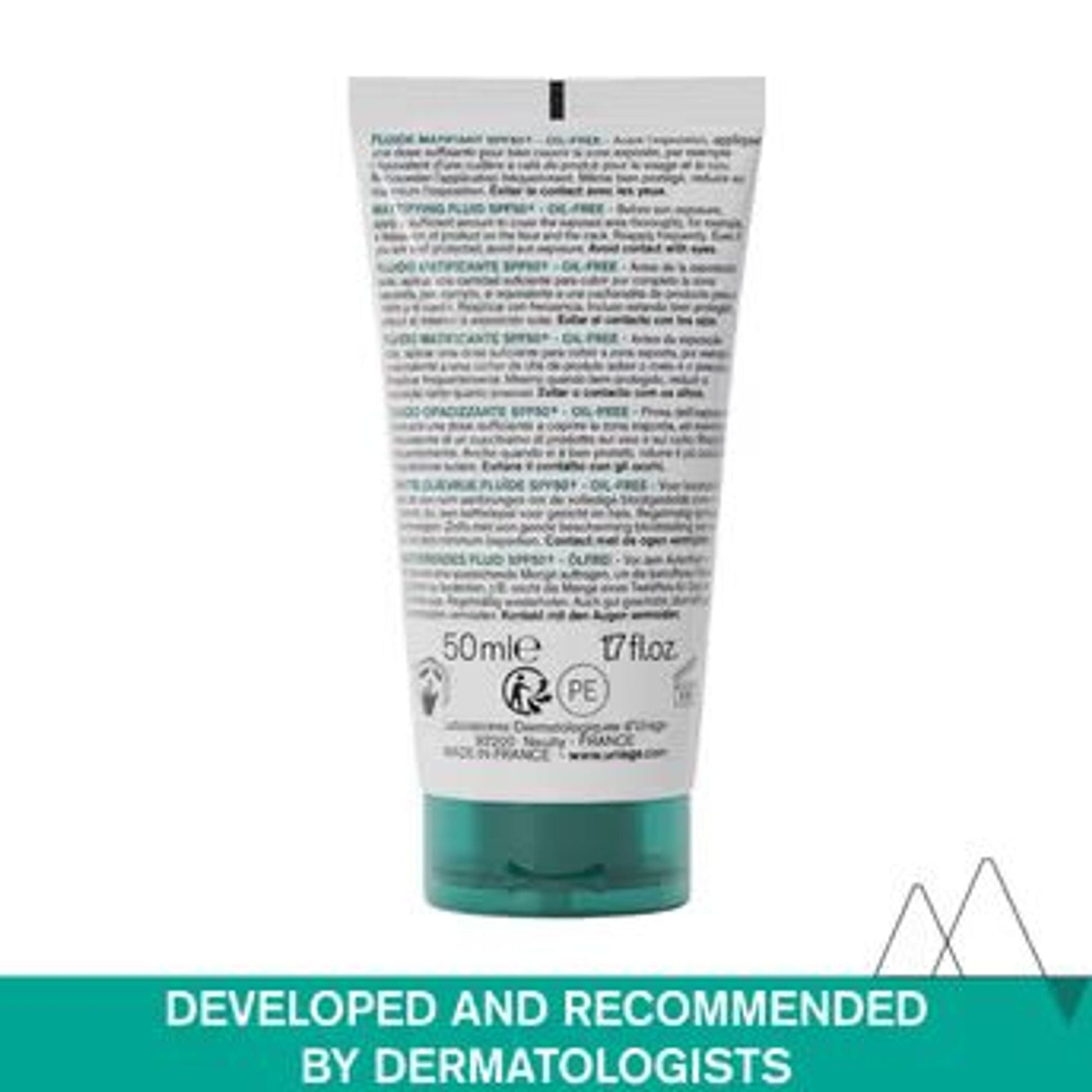 Uriage Hyseac Mattifying Fluid SPF50+ Light & Matt Texture Combination Oily Skin Dermat Recommended  Grab2Buy Uriage Grab2Buy