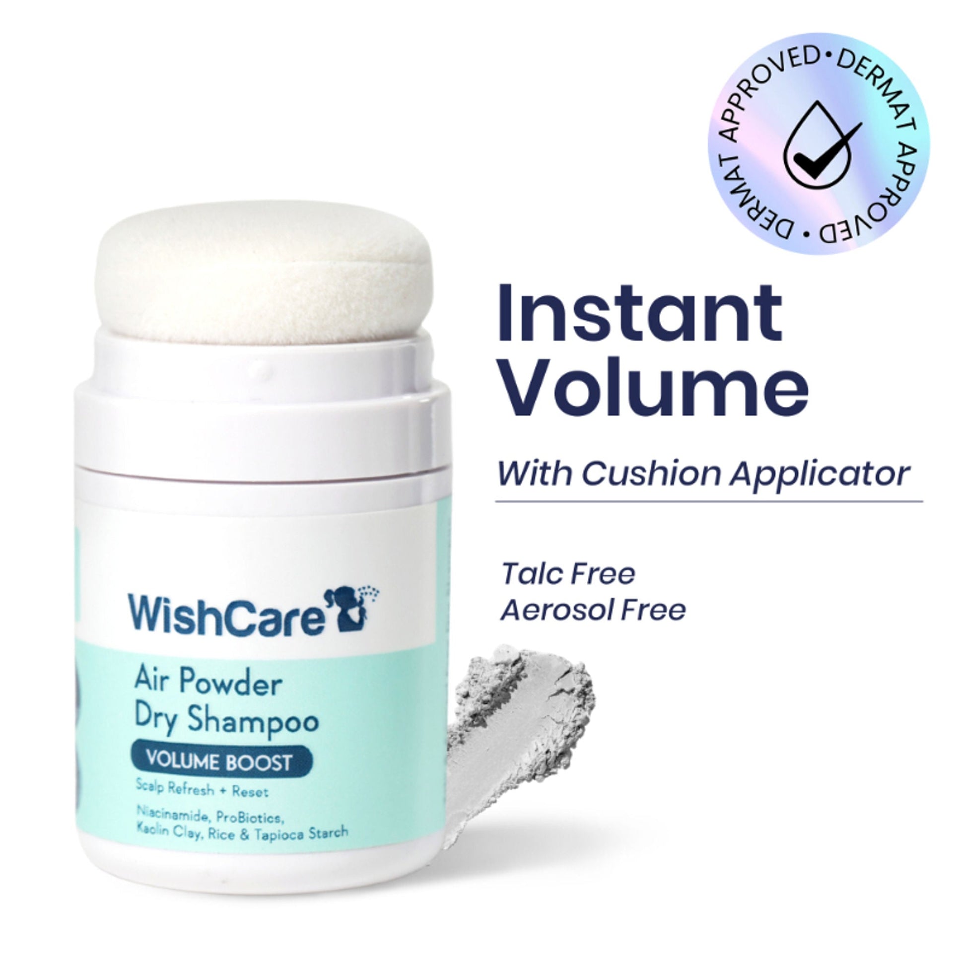 Wishcare Air Powder Dry Shampoo for Oily Hair & Scalp - No White Cast & Aerosol - Volume Boost  Grab2Buy Wishcare Grab2Buy