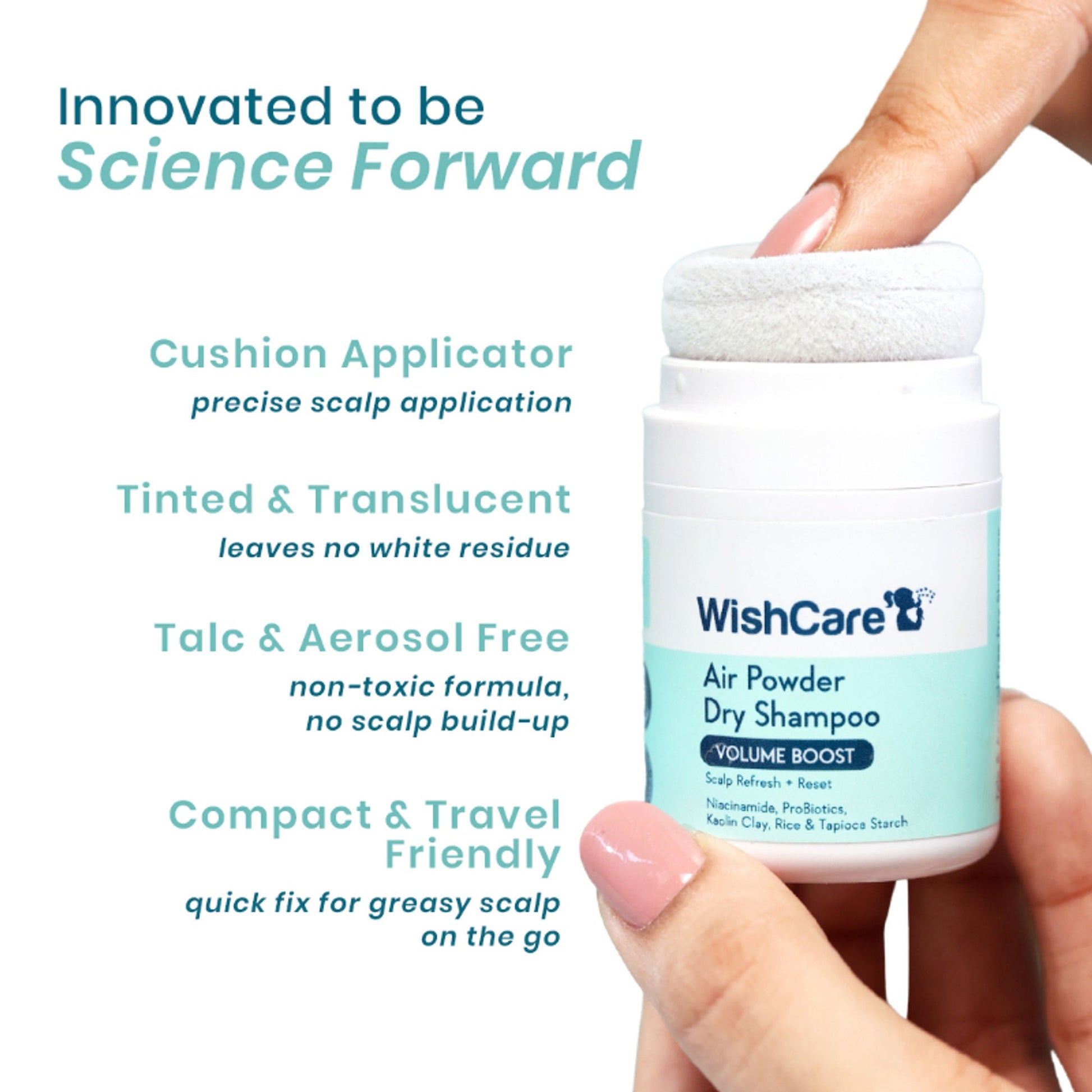 Wishcare Air Powder Dry Shampoo for Oily Hair & Scalp - No White Cast & Aerosol - Volume Boost  Grab2Buy Wishcare Grab2Buy