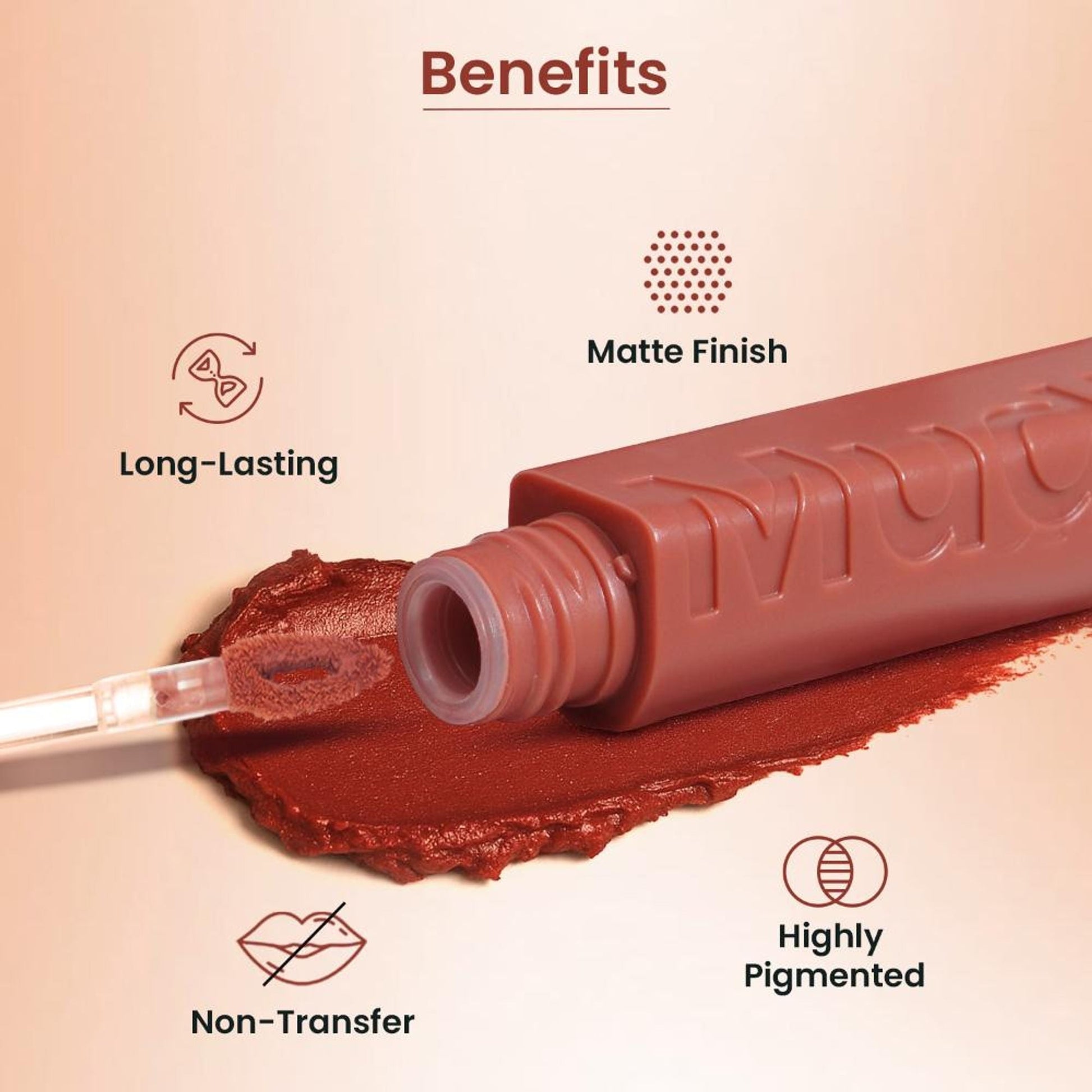 Swiss Beauty MudPie Lipstick With Velvet Matte Finish - 15 Sangria