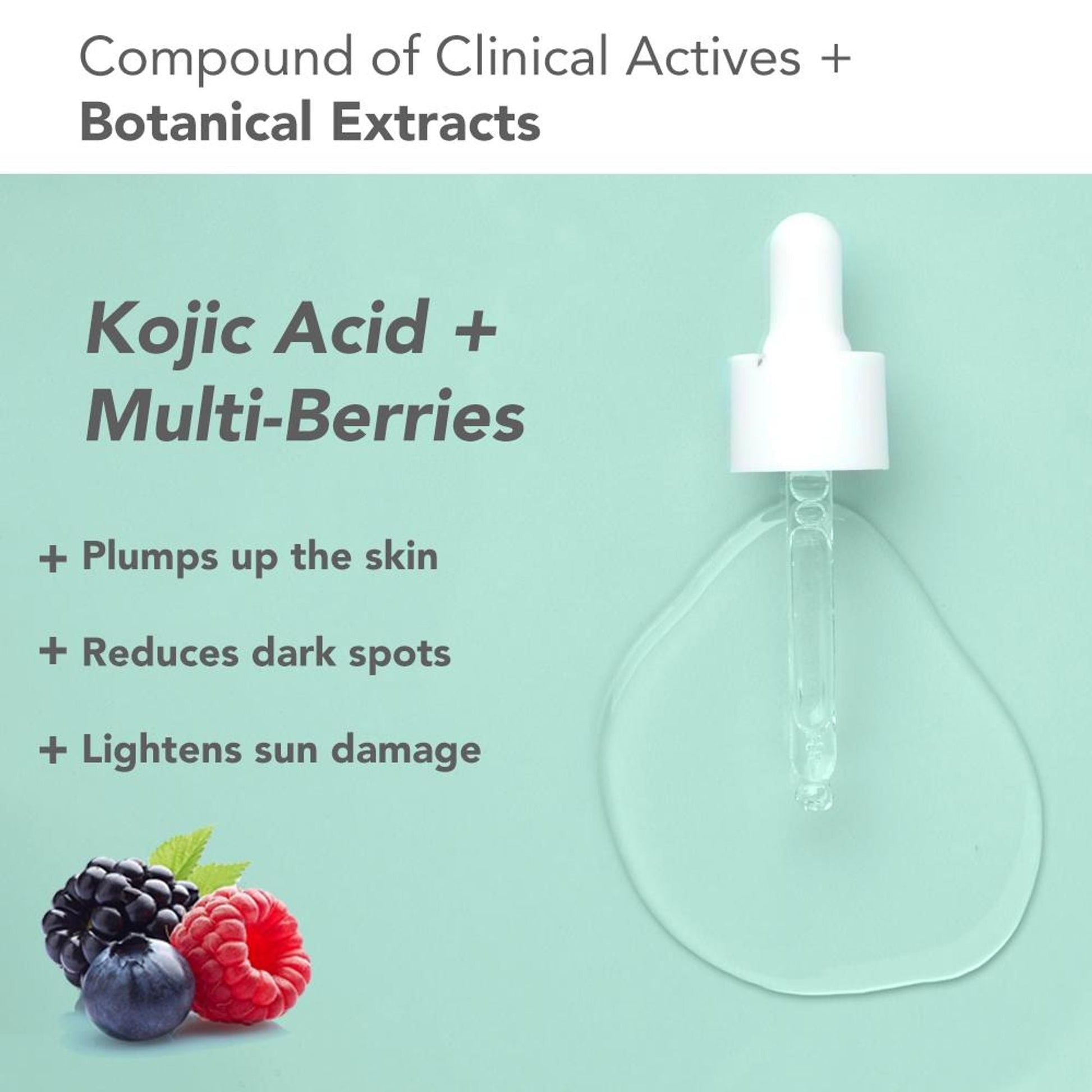 Lotus Herbals Derma Botanics Hi-Dose Serum Kojic Acid + Multi Berry, PH5.5 For Sensitive Skin