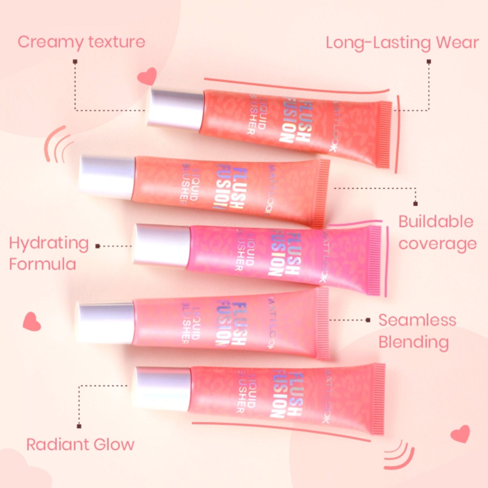 Matt Look Flush Fusion Liquid Blusher - Peachy Keen-03 