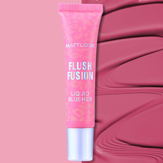 Matt Look Flush Fusion Liquid Blusher - Raspberry Rush-04