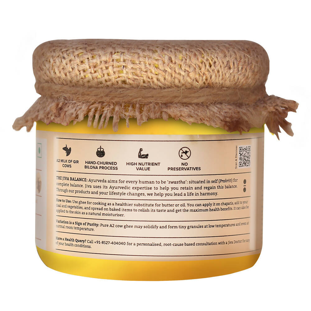 Jiva Ayurveda A2 Gir Desi Cow Ghee | Desi Gir Cow Ghee | Pure and Natural Ghee From A2 Cow Milk 