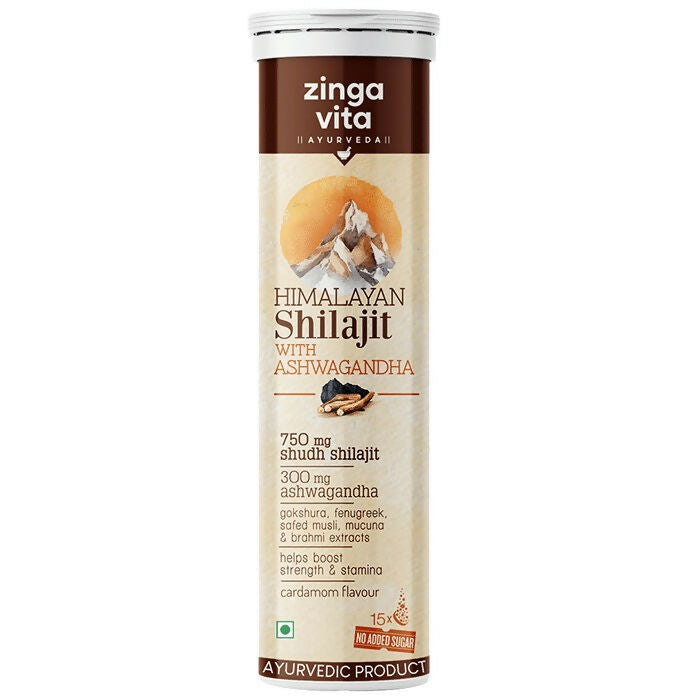 Zingavita Ayurveda Himalayan Sj Effervescent Tablets with Ashwagandha 