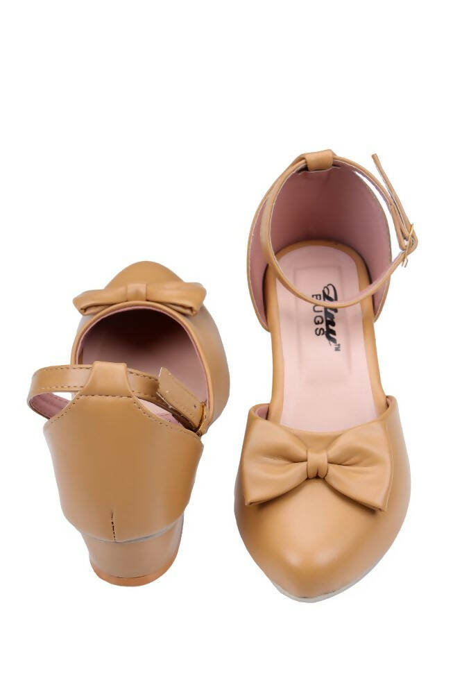 Tiny Bugs Girls Bow Embellished Ballerinas - Tan  Grab2Buy Tiny Bugs Grab2Buy