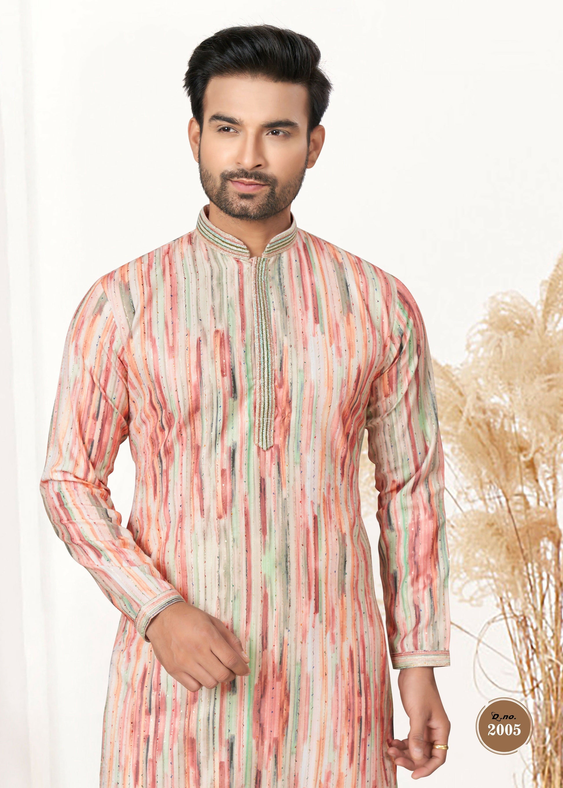 Joban Fashion Men's multicolor Cotton printed Kurta Pyjama set