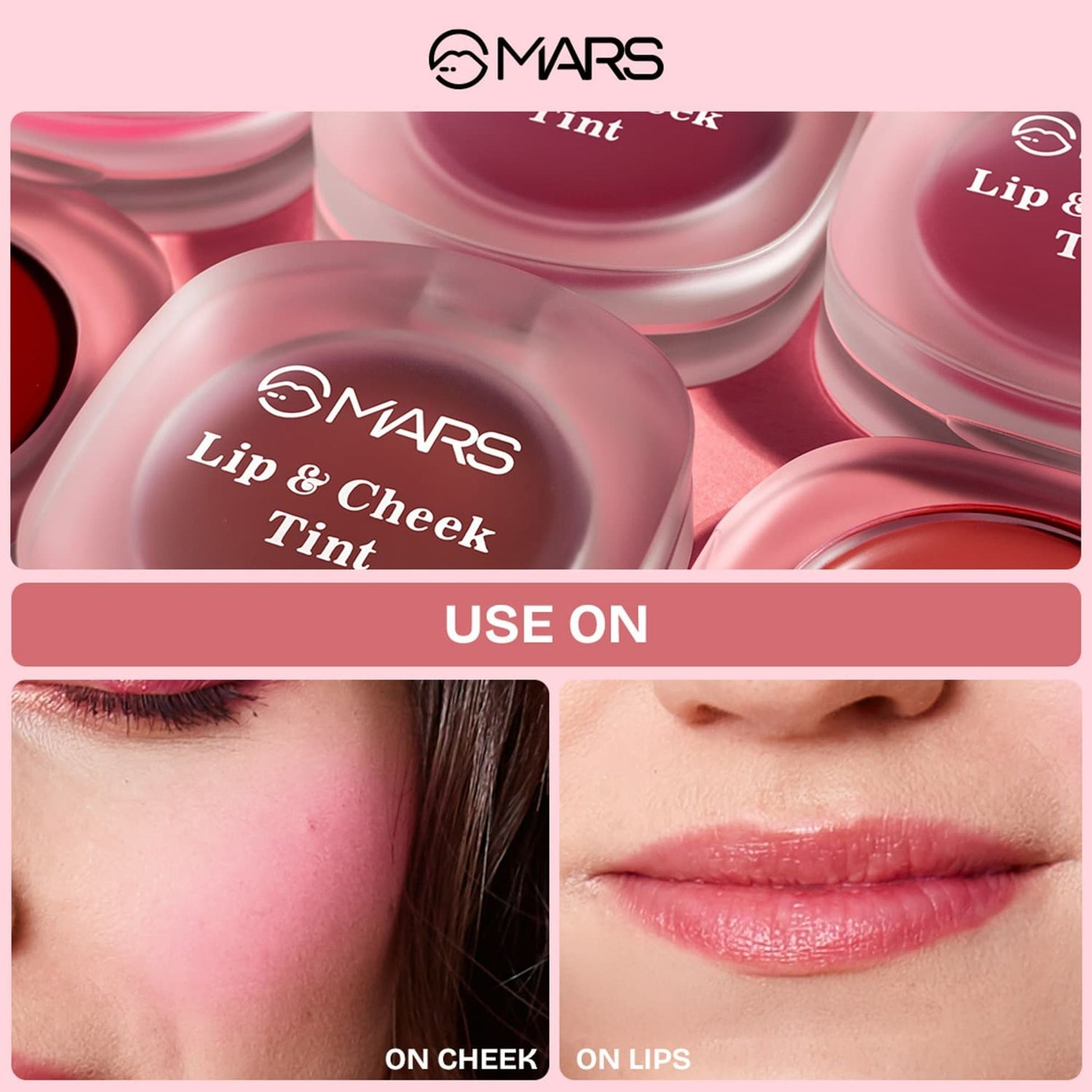MARS Cosmetics Lip & Cheek Tint for Bold Pop Color - 04-Ruby Red 