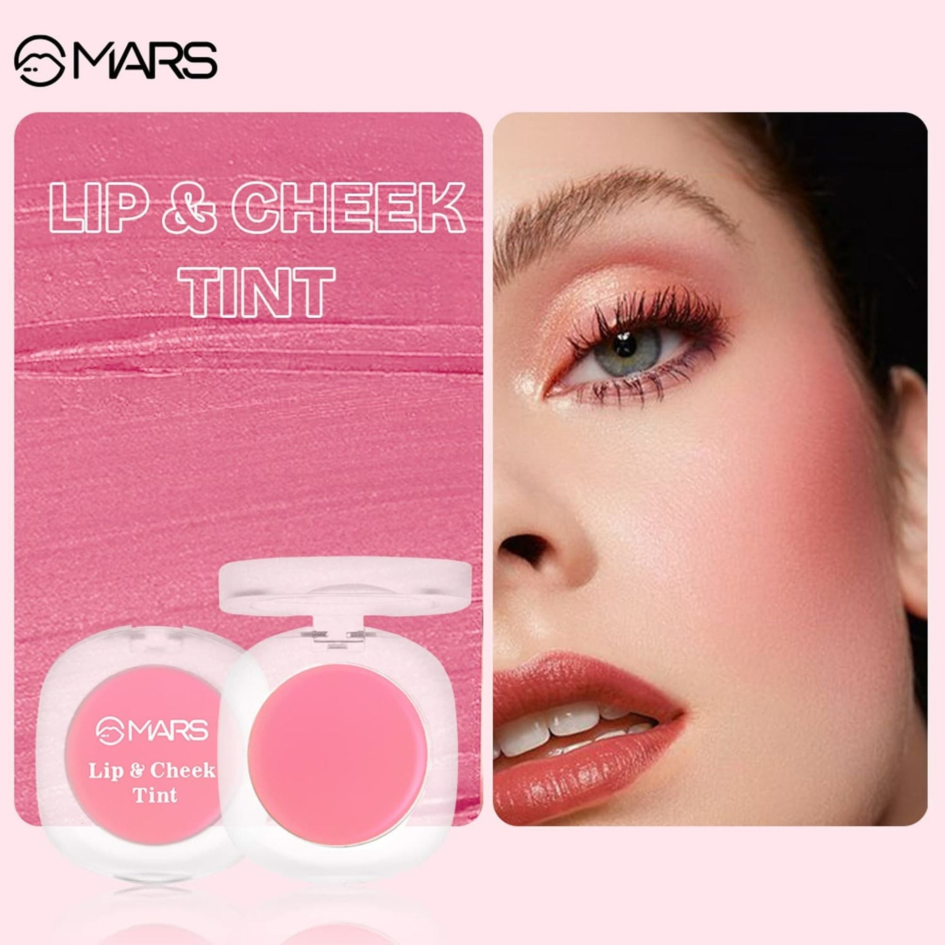MARS Cosmetics Lip & Cheek Tint for Bold Pop Color - 04-Ruby Red 