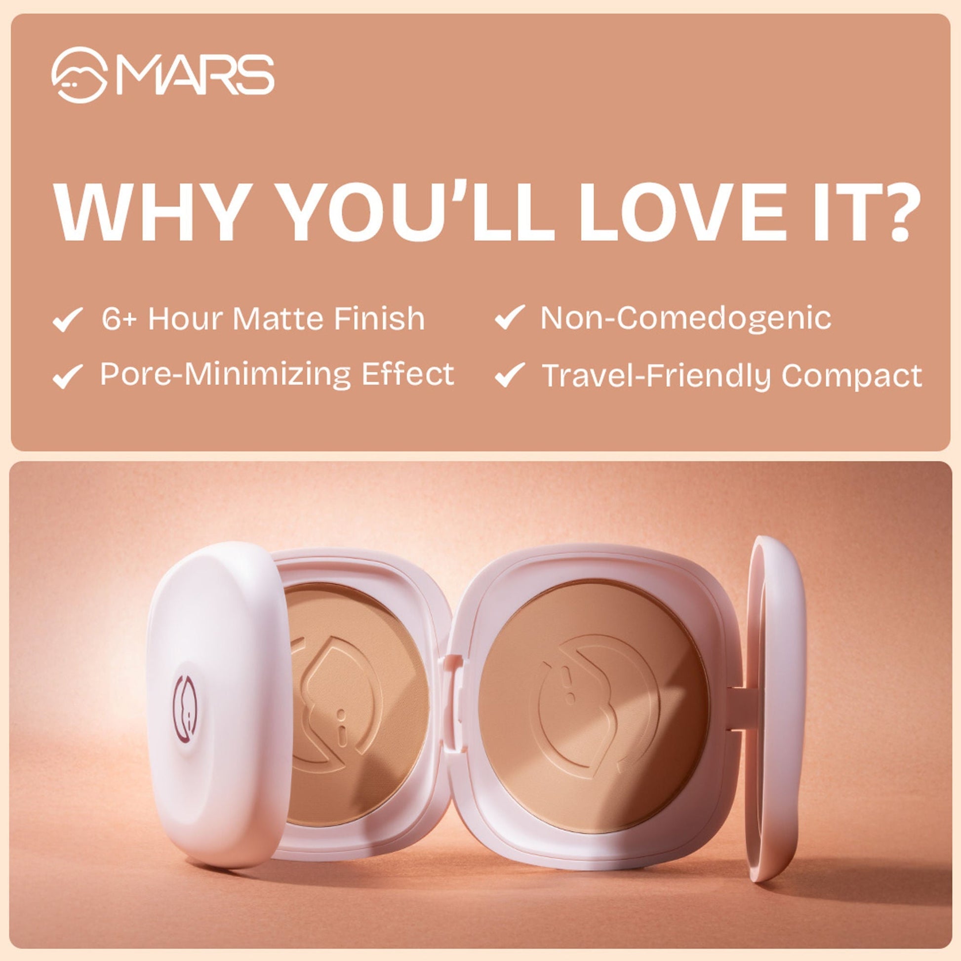 MARS Cosmetics Zero Oil Compact Powder - 05-Honey 