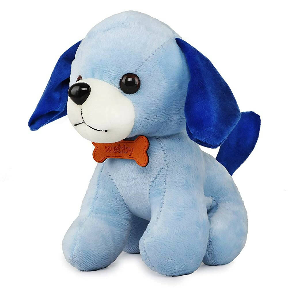 Webby Soft Animal Plush Standing Dog Toy 20cm-Blue  Grab2Buy Webby Grab2Buy