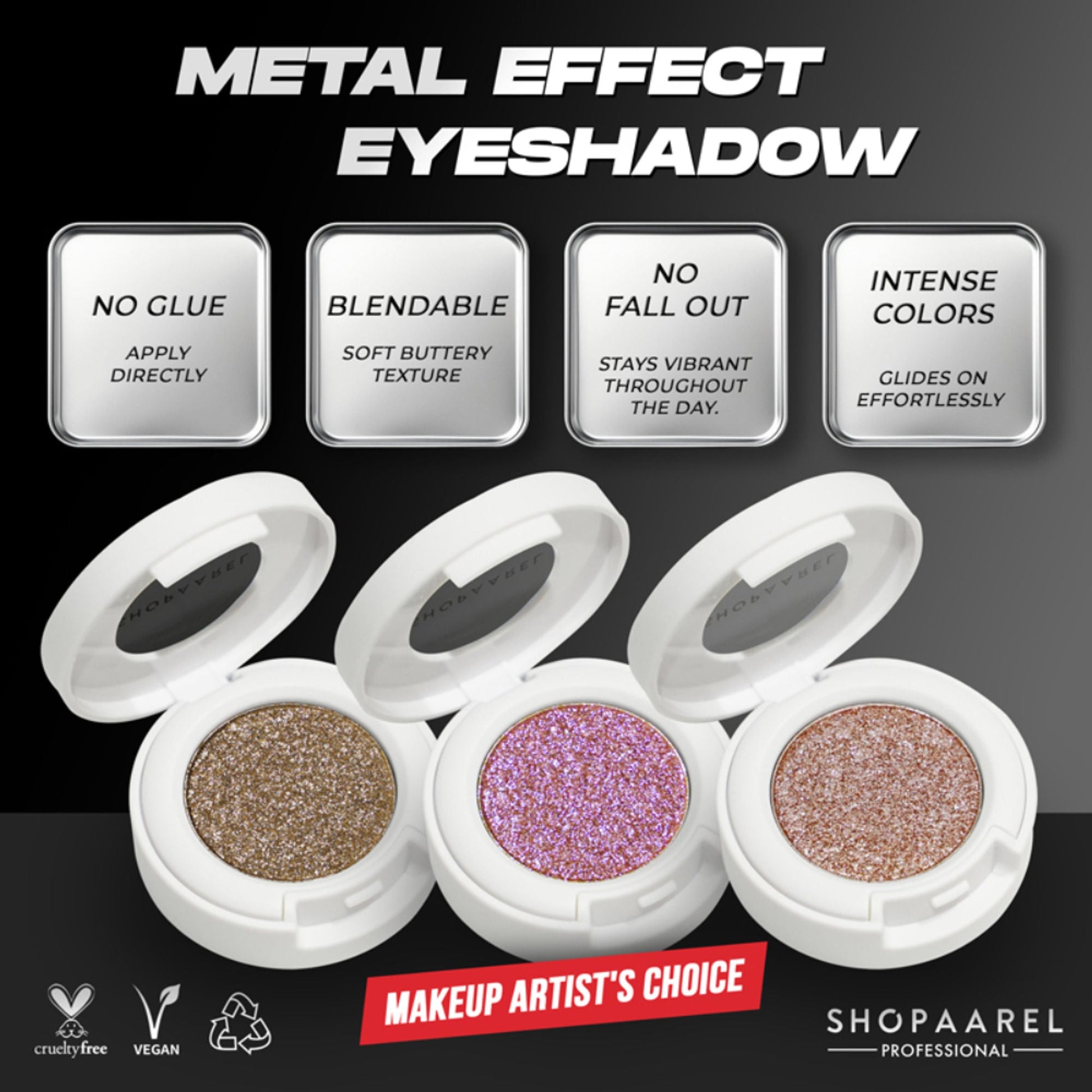 Shopaarel Metal Effect Eyeshadow - Crush
